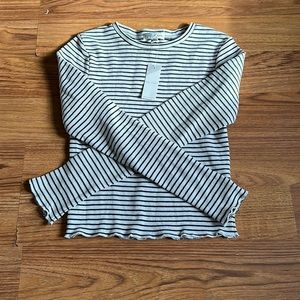 Fitz+Eddi women's blouse with black and white stripes size S